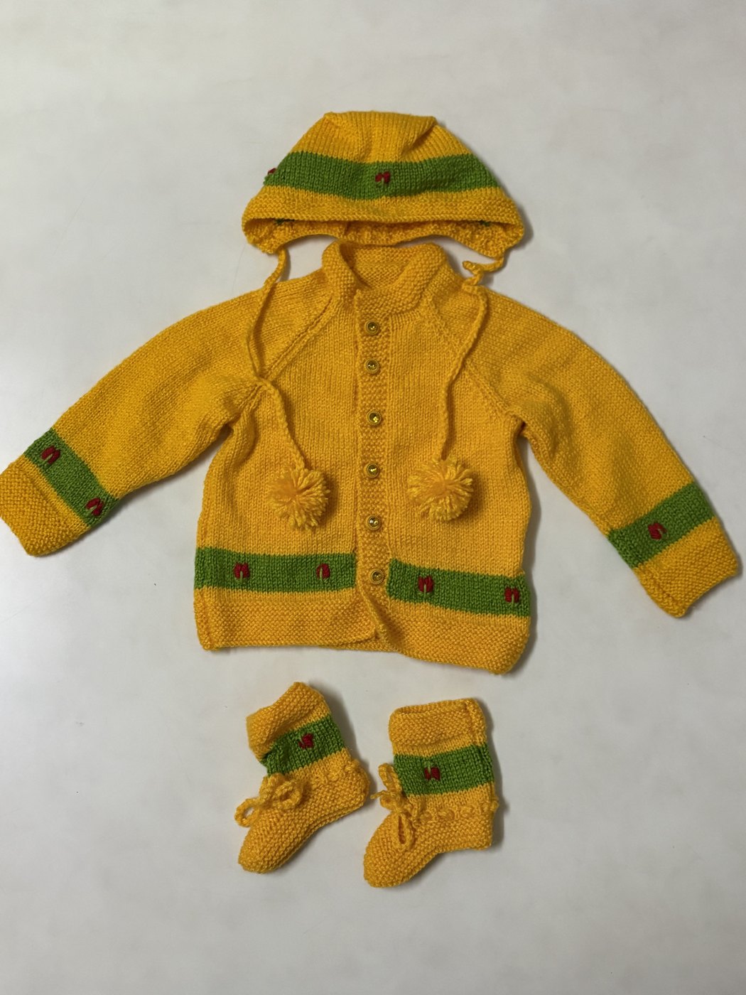 Mustard Hooded Sweater Set