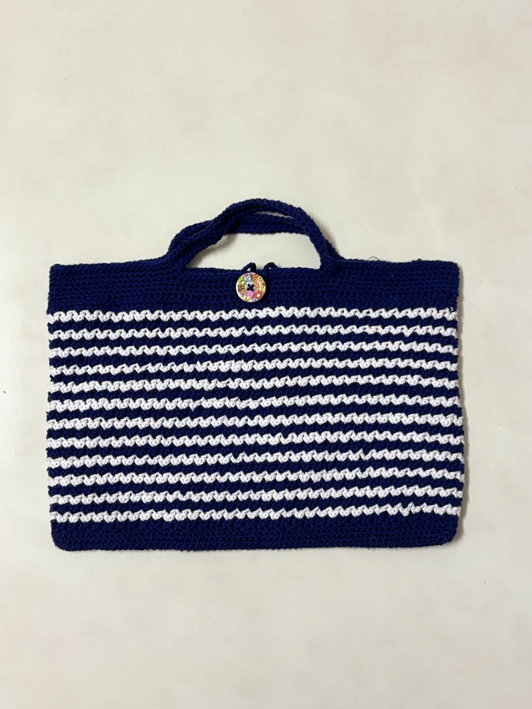 Navy Stripe laptop bag
