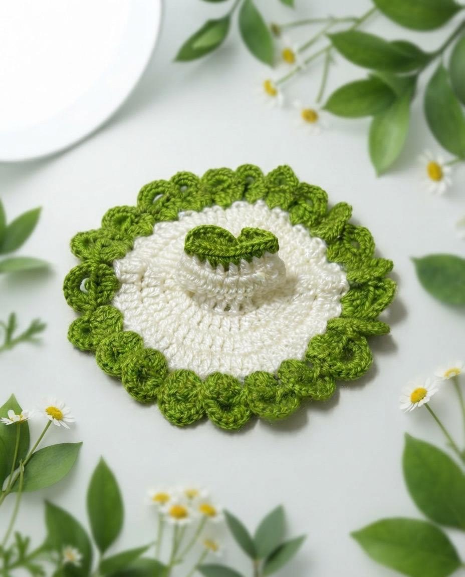Green and cream Kanshi poshak